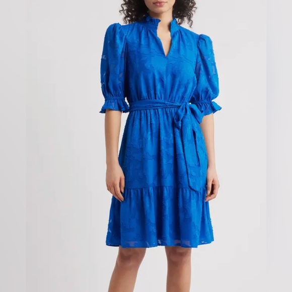 Eliza J Vibrant Blue Midi Dress - Picture 1 of 8